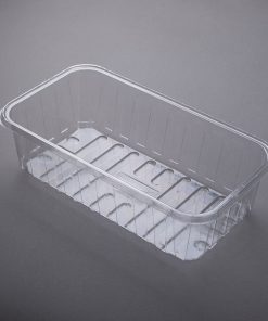 Clear rectangular plastic tray ideal for food in plastic packaging, product packaging, and recyclable food packaging solutions in New Zealand