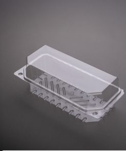 Clear vented plastic produce tray with snap lid – perfect for fresh herbs, berries, or microgreens packaging
