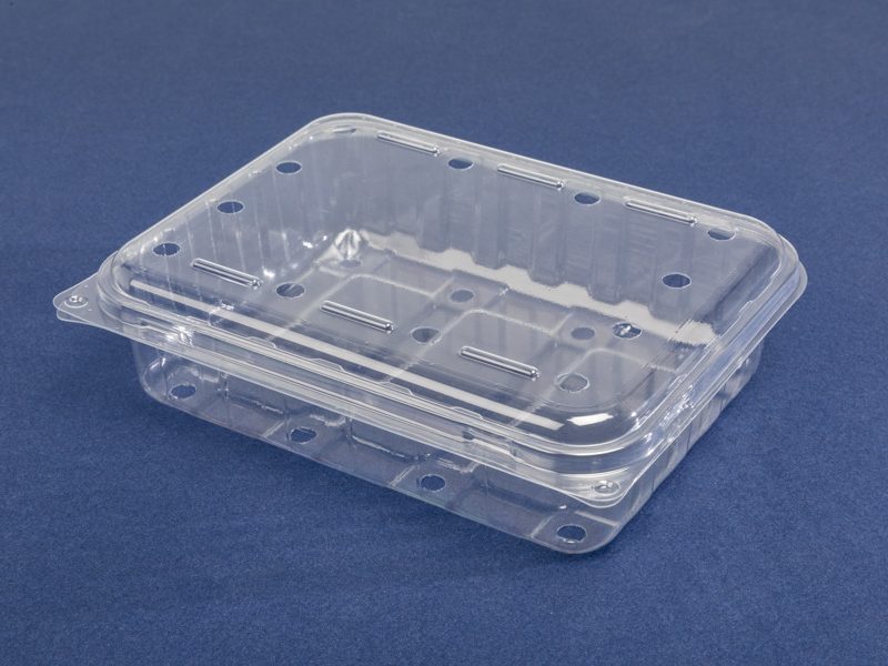 CustomPak SL450 clear plastic takeaway container for food display