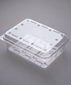 Rigid clear plastic food container with vented lid – ideal for product plastic packaging, custom food packaging, and recyclable food packaging solutions in New Zealand