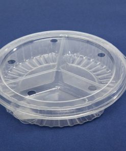Transparent square PET food lid made from durable, recyclable packaging materials, ideal for custom packaging and plastic food containers