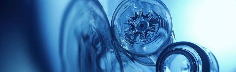 bottom of plastic bottles