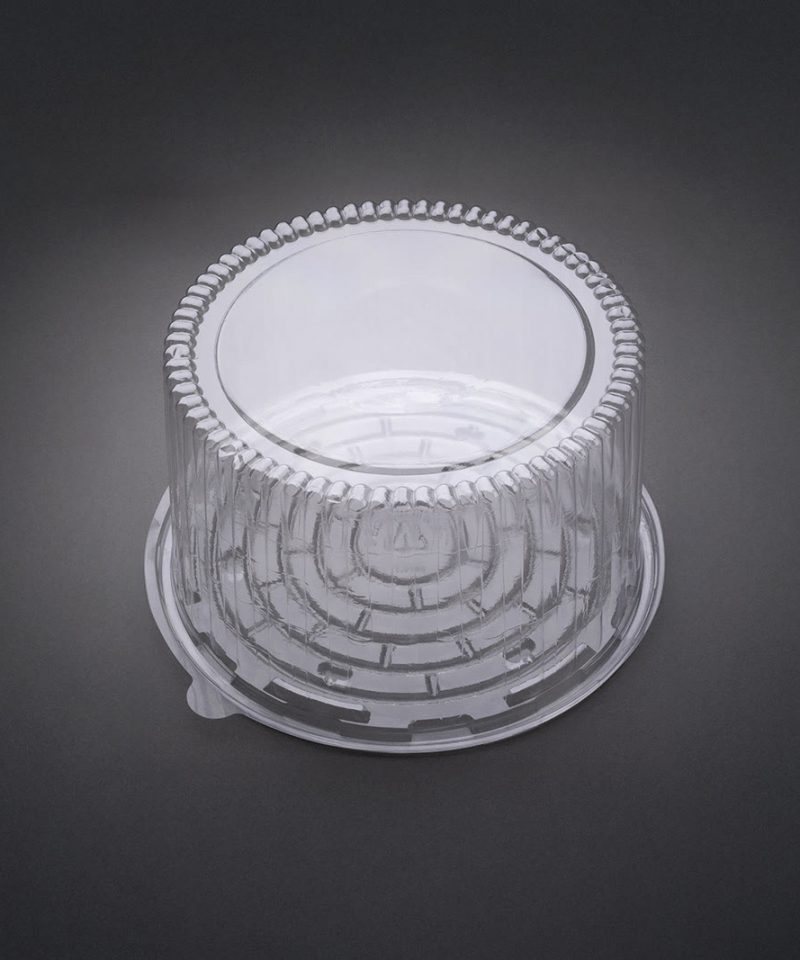 8 inch high dome and flat base in clear RPET